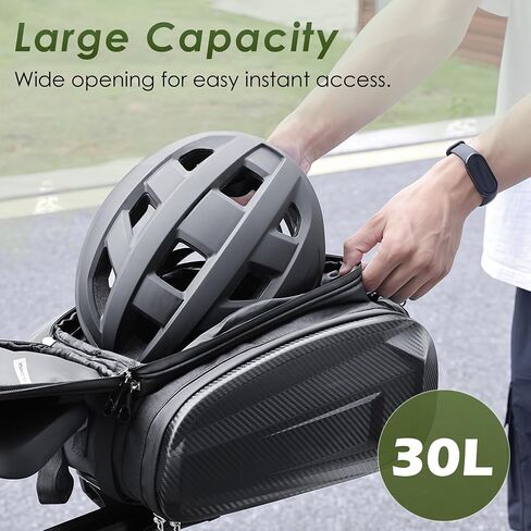 Bike Bags for Bicycles Rear Rack 10L Bike Rack Bag Waterproof EVA Hard Shell Durable Bike Panniers Bike Bags Saddle Bag with Shoulder Strap Bike Accessories for Cycling Commuting, Outdoor Hiking in Saudi Arabia