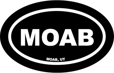 CafePress Moab Utah Black Euro Oval Sticker Oval Car Bumper Sticker in Saudi Arabia