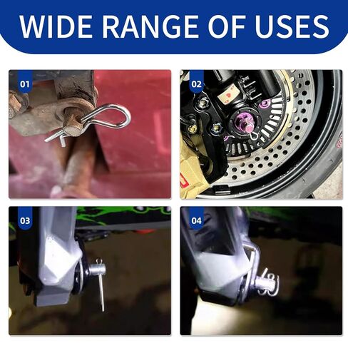 180 PCS Cotter Pins Kit ، 7 أحجام من السحابات الزنبركية ، دبابيس مستقيمة ، دبوس عوائق لقفل المقطورة ، المشابك ، جزازات العشب ، الشاحنات ، إصلاح المحرك في مقاطع القطر in Kuwait