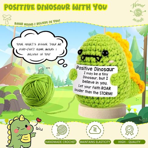 7PCS Handmade Positive Emotional Support Crochet Dolls, Adorable Knitted Dolls of Vegetables and Fruits with Positive Card, Mental Health Boosting Knitted Crochet Gift, Encouragement Décor in Kuwait