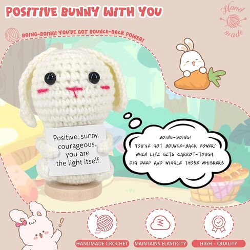 7PCS Handmade Positive Emotional Support Crochet Dolls, Adorable Knitted Dolls of Vegetables and Fruits with Positive Card, Mental Health Boosting Knitted Crochet Gift, Encouragement Décor in Kuwait