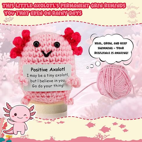 7PCS Handmade Positive Emotional Support Crochet Dolls, Adorable Knitted Dolls of Vegetables and Fruits with Positive Card, Mental Health Boosting Knitted Crochet Gift, Encouragement Décor in Kuwait