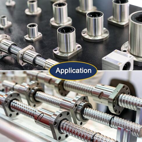 uxcell LMF8UU Linear Ball Bearings 8mm Bore 15mm OD 24mm Length Round Flange Nickel Plated with Screws for CNC Machine 3D Printer 2pcs in Saudi Arabia