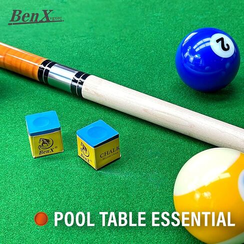 Pool Cue Chalk 24 Pack (2x12 Boxes) - Blue Billiard Chalk Cubes, High Grip Formula, Professional Tournament Grade, Mess-Free Application for Enhanced Spin & Control in Saudi Arabia