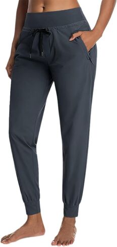 MERIDIANA Women's Hiking Pants with Zipper Pocket Breathable Quick-Dry Stretchy Nylon Outdoor Jogger Sweatpants in Saudi Arabia