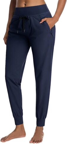 MERIDIANA Women's Hiking Pants with Zipper Pocket Breathable Quick-Dry Stretchy Nylon Outdoor Jogger Sweatpants in Saudi Arabia