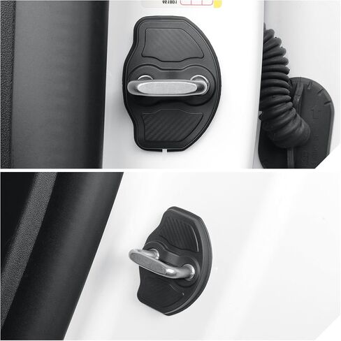 Luckeasy 4pcs لنموذج Tesla y Juniper 2025 2026 دخول الباب الأمامي والخلفي ، حامي الشريط ، غطاء الواقي ، غطاء الواقي للنموذج ، ملحقات Juniper anti-dust ، حامي ، غلاف الحامي TPE أسود in Kuwait