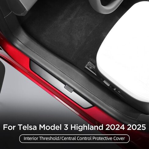 Luckeasy 4pcs لنموذج Tesla y Juniper 2025 2026 دخول الباب الأمامي والخلفي ، حامي الشريط ، غطاء الواقي ، غطاء الواقي للنموذج ، ملحقات Juniper anti-dust ، حامي ، غلاف الحامي TPE أسود in Saudi Arabia