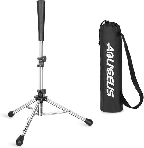 Tee Baseball Batting Tee Softball Tee Travel Teeat Tee ، ارتفاع قابل للتعديل سهل ، حامل ثلاثي القوائم مستقر (Tee Baseball ، Hue Steel) in Kuwait