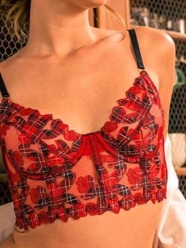 Women Sexy Lingerie Set Champagne Floral Sexy Sheer Embroidered Lingerie Set in Saudi Arabia