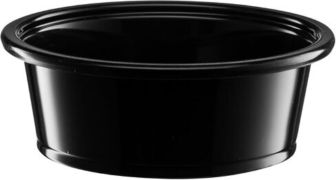 [2 oz - 200 Cups Black] Diposable Plastic Portion Cups No Lids, Small Mini Containers For Portion Controll, Jello Shots, Meal Prep, Sauce Cups, Condiments, Medicine, in Kuwait