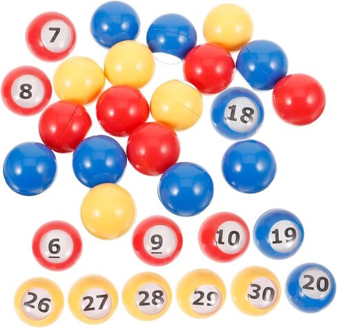 Vaguelly 30pcs Strong Plastic Bingo Balls Raffle Lottery Balls Large Numbered Game for Events Celebrations in Kuwait