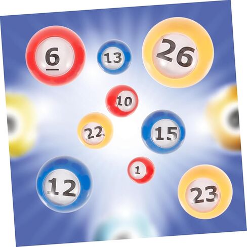 Vaguelly 30pcs Strong Plastic Bingo Balls Raffle Lottery Balls Large Numbered Game for Events Celebrations in Kuwait