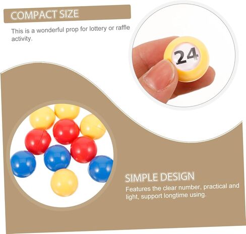 Vaguelly 30pcs Strong Plastic Bingo Balls Raffle Lottery Balls Large Numbered Game for Events Celebrations in Kuwait