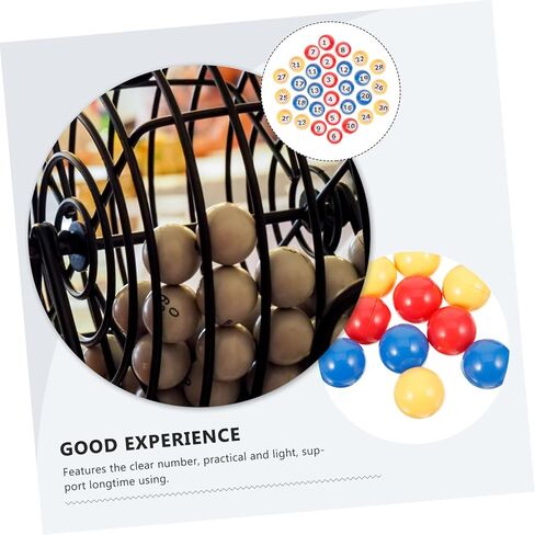 Vaguelly 30pcs Strong Plastic Bingo Balls Raffle Lottery Balls Large Numbered Game for Events Celebrations in Kuwait