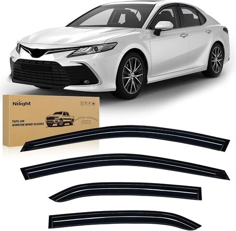 Nilight Window Rain Guards for Toyota Corolla 2014 2015 2016 2017 2018 2019, Out-Channel Window Visors Vent Wind Deflectors-4PCS in Saudi Arabia