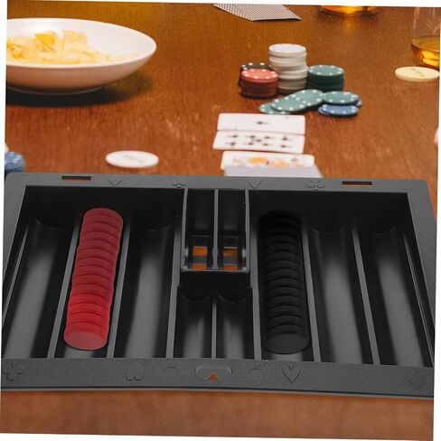 Vaguelly Multi-function Poker Chip Tray Portable Acrylic Poker Chip Case Organized Storage for Easy Gameplay in Saudi Arabia
