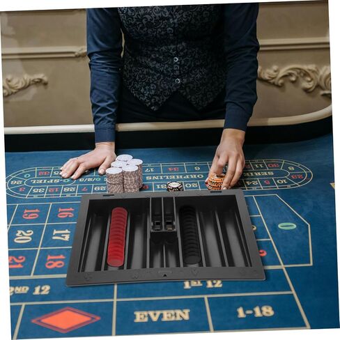 Vaguelly Multi-function Poker Chip Tray Portable Acrylic Poker Chip Case Organized Storage for Easy Gameplay in Saudi Arabia