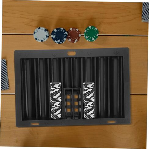 Vaguelly Multi-function Poker Chip Tray Portable Acrylic Poker Chip Case Organized Storage for Easy Gameplay in Saudi Arabia