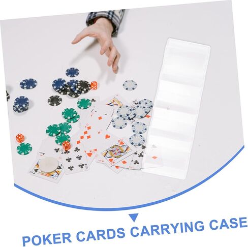 صندوق حمل شرائح البوكر الشفاف Kisangel بسعة كبيرة لتخزين الرقائق لبطاقات البوكر وحامل الألعاب المحمول بتصميم أنيق in Kuwait
