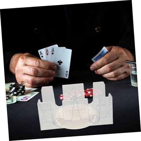 1 قطعة حامل لعبة البوكر الدوارة بطاقات جامبو تخزين حافظة بطاقات اللعبة حامل ملحقات لعبة البوكر in Kuwait