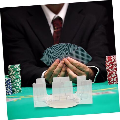 1 قطعة حامل لعبة البوكر الدوارة بطاقات جامبو تخزين حافظة بطاقات اللعبة حامل ملحقات لعبة البوكر in Kuwait