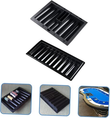 BESPORTBLE طاولة بوكر رقاقة صينية حامل رقاقة البوكر لطاولة طاولة البوكر رقاقة صينية طاولة البوكر رقائق حامل تاجر in Kuwait