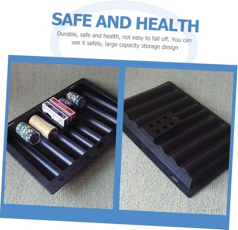 BESPORTBLE طاولة بوكر رقاقة صينية حامل رقاقة البوكر لطاولة طاولة البوكر رقاقة صينية طاولة البوكر رقائق حامل تاجر in Kuwait