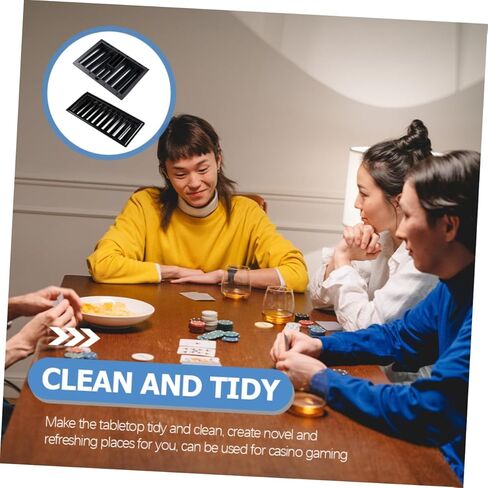 BESPORTBLE طاولة بوكر رقاقة صينية حامل رقاقة البوكر لطاولة طاولة البوكر رقاقة صينية طاولة البوكر رقائق حامل تاجر in Kuwait
