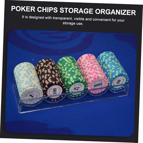 صندوق تخزين منظم لرقائق البوكر من الأكريليك بسعة 100 قطعة للعب ليلاً والبطولات لعشاق البوكر واللاعبين المنزليين in Kuwait