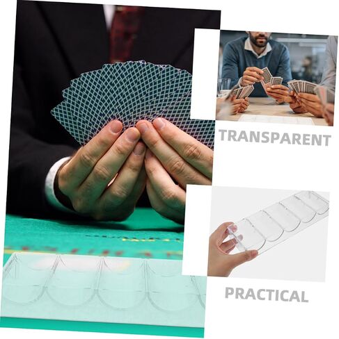 2pcs Poker Chip Tray Clear Multi-grid Organizer for Convenient Storage of Poker Chips and Wear-resistant for Game and Easy Access in Saudi Arabia