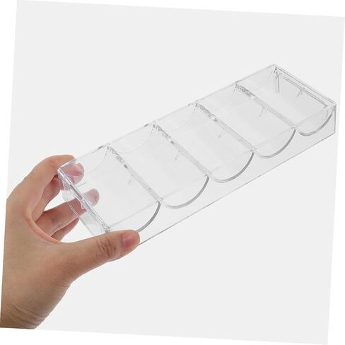 2pcs Poker Chip Tray Clear Multi-grid Organizer for Convenient Storage of Poker Chips and Wear-resistant for Game and Easy Access in Saudi Arabia