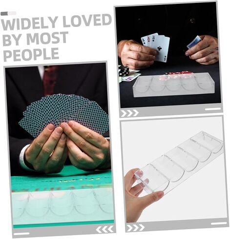 2pcs Poker Chip Tray Clear Multi-grid Organizer for Convenient Storage of Poker Chips and Wear-resistant for Game and Easy Access in Saudi Arabia