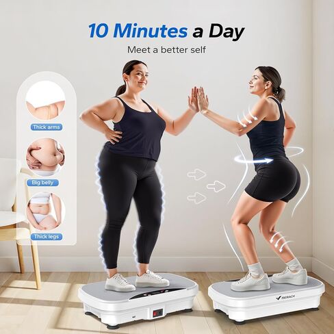 MERACH Vibration Plate Exercise Machine, Vibration Plate with Bluetooth and LED Display, Vibrating Plate Exercise Machine for Women Men, Workout Equipment for Home in Kuwait