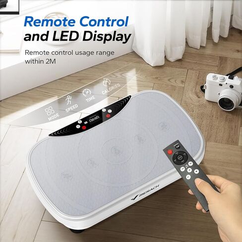 MERACH Vibration Plate Exercise Machine, Vibration Plate with Bluetooth and LED Display, Vibrating Plate Exercise Machine for Women Men, Workout Equipment for Home in Kuwait