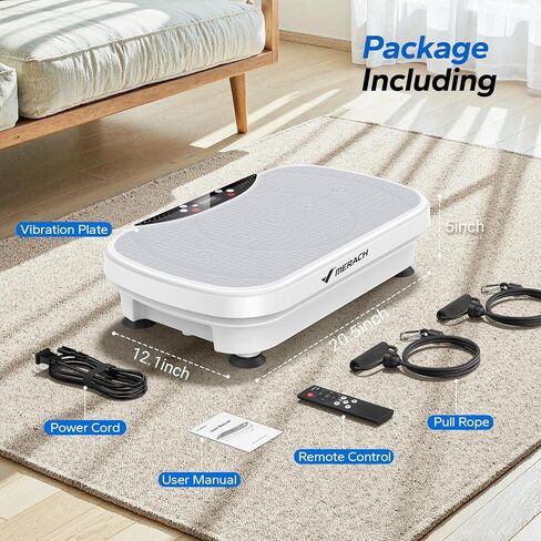 MERACH Vibration Plate Exercise Machine, Vibration Plate with Bluetooth and LED Display, Vibrating Plate Exercise Machine for Women Men, Workout Equipment for Home in Kuwait