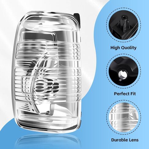 Passenger Side Mirror Turn Signal Lamp Lens Cover Fit for Ford Transit T150 T250 T350 2015 2016 2017 2018 2019 2020 2021 2022 Year, Side Mirror Indicator Light Lens Cover in Saudi Arabia