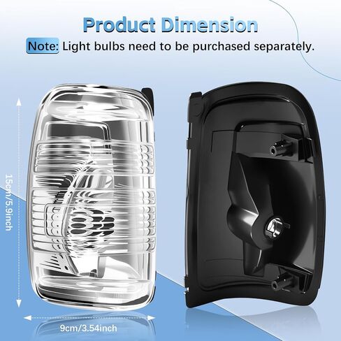 Passenger Side Mirror Turn Signal Lamp Lens Cover Fit for Ford Transit T150 T250 T350 2015 2016 2017 2018 2019 2020 2021 2022 Year, Side Mirror Indicator Light Lens Cover in Saudi Arabia