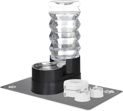 RIZZARI Automatic 3L Pet Waterer, Gravity Water Dispenser, 100% BPA-Free, Large Capacity Water Feeder for Cats and Small and Medium-Sized Dogs (3L,Without Filter) in Kuwait