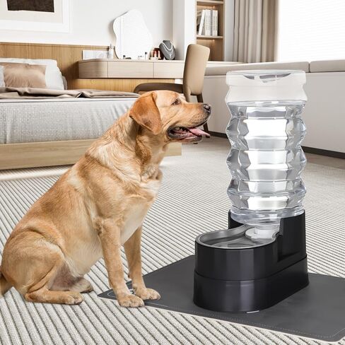 RIZZARI Automatic 3L Pet Waterer, Gravity Water Dispenser, 100% BPA-Free, Large Capacity Water Feeder for Cats and Small and Medium-Sized Dogs (3L,Without Filter) in Kuwait