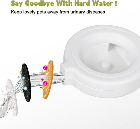 RIZZARI Automatic 3L Pet Waterer, Gravity Water Dispenser, 100% BPA-Free, Large Capacity Water Feeder for Cats and Small and Medium-Sized Dogs (3L,Without Filter) in Kuwait