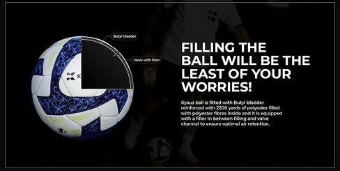 Futsal Ball - White & Blue Indoor Soccer Ball Size 4, FIFA Certified, Official Match Weight, Low Bounce, Air Retention, Durable PU, Hand Pump Included, Suitable for Youth & Adult. in Saudi Arabia