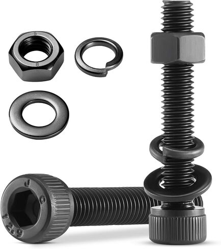 180pcs M3 x 30mm Hex Socket Head Cap Screws Bolts, 12.9 Grade Alloy Steel, Black Oxide Finish, Allen Socket Drive, Full Threads,with Hex Spanner in Saudi Arabia