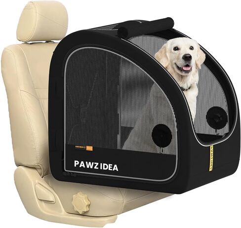 Pawzidea قفص السفر الكلب القابل للطي ، قفص الكلاب المحمولة للسيارة ، بيت ناعم على الوجهين للكلاب المتوسطة والكبيرة ، الإطار المعدني المنبثق ، حزام الأمان ومسند الرأس ، قفص الحيوانات الأليفة 4 أبواب للسفر والاستخدام في الهواء الطلق in Kuwait