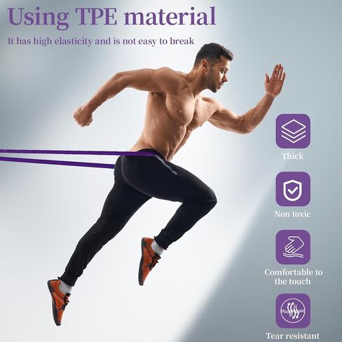 Resistance Bands for Working Out, Pull Up Assistance Bands, Exercise Workout Bands for Men & Women, Gym Bands with Door Anchor & Handle, Stretching Bands for Physical Therapy, Muscle Training in Saudi Arabia
