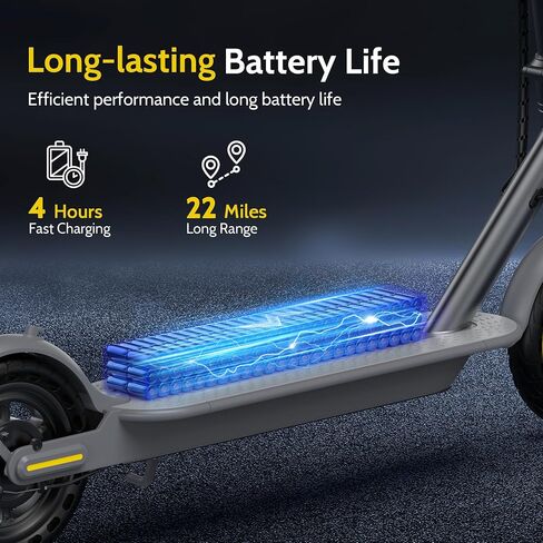 NAVIC Electric Scooter Adults, 8.5" Solid Tires, 19/Mph, 350W Motor, 19 Miles Range, Folding E-Scooter with Dual Braking Dual Suspension, Escooter for Adults with App in Saudi Arabia