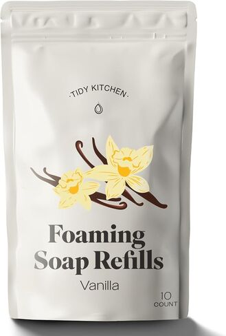 Foaming Hand Soap Refills Tablets – 10 Count | Moisturizing Hand Soap Foam Refill for Kitchen and Bathroom | Easy to Use, Soft & Fluffy Foam, Hand Wash Refill for Dispensers (Vanilla) in Saudi Arabia