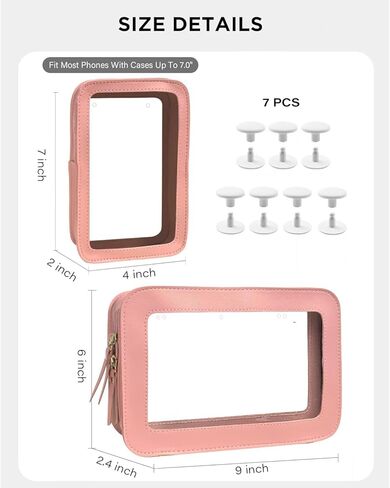 2 Packs Clear Bogg Beach Tote Bag Accessories Suitable for Bogg Organizer Bags Phone Holder for Bogg Charms Bag Travel Makeup Clean Toiletry Brush Case Cosmetic Divider Storage Inner Pouch (White Set) in Kuwait