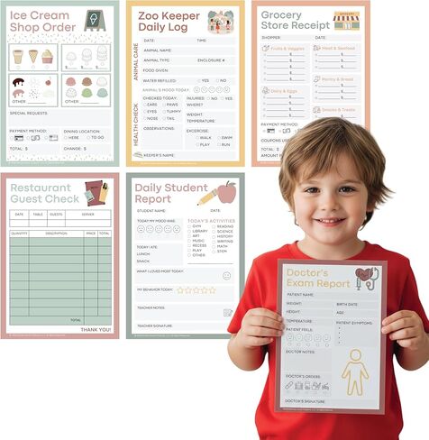 Kids Pray Play Play Plays-6 عبوات 5 × 7 بوصات 50 صفحات أنشطة سفر الأطفال يتظاهرون بوسادات-من وسادات لعب الأطفال الواقع in Saudi Arabia