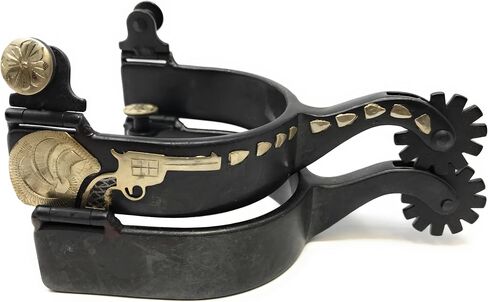 AJ Tack Men's Antique Brown Revolver Spurs in Saudi Arabia